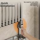 Suction cup towel rack, bathroom storage rack, high-end space aluminum bathroom five-piece set, toilet bath towel rod storage